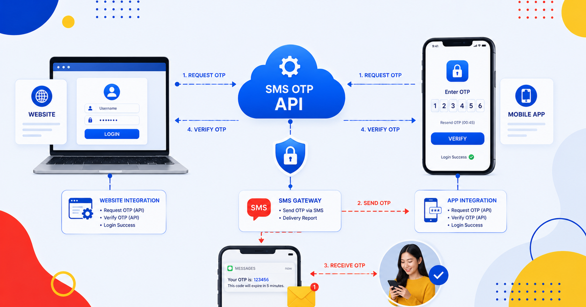 เชื่อม SMS OTP API กับเว็บไซต์และแอปพลิเคชัน